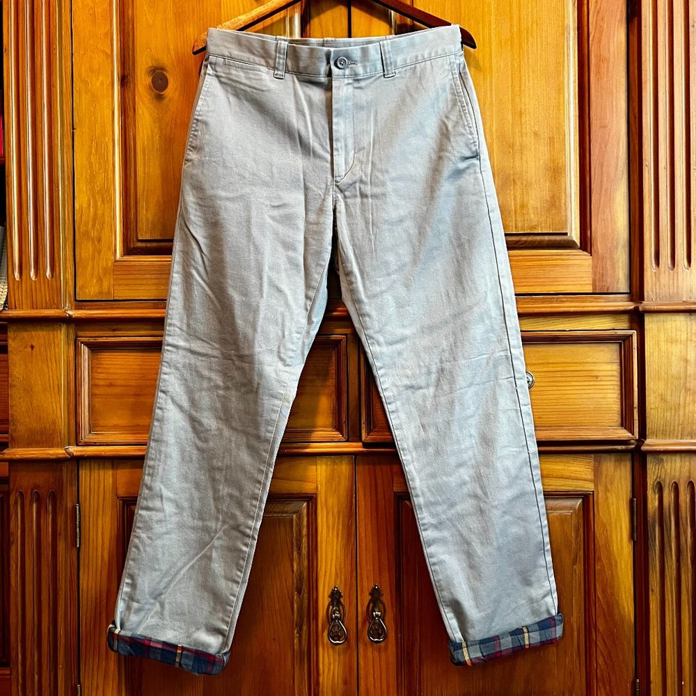 J Crew Mercantile Flex Flannel Lined Straight Chino Pants - Size 32/32